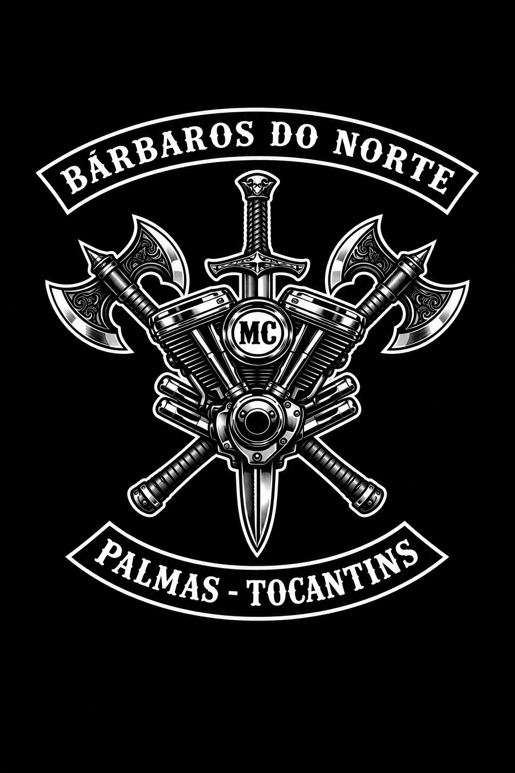 Escudo do BÁRBAROS DO NORTE M.C.